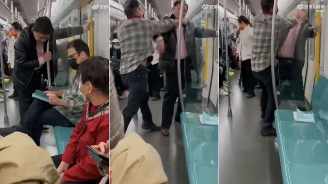 北京一男子吐口水挑衅老外 被揍后求饶